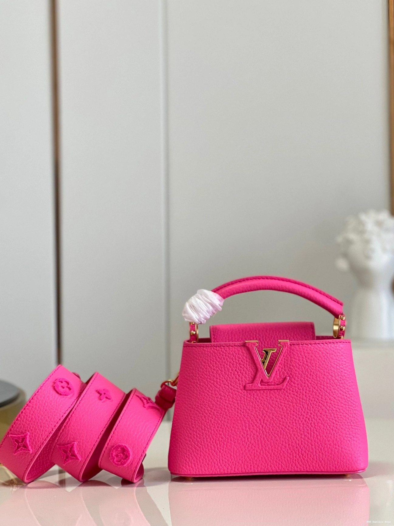 Aaa replica bags MINI VUITTON CAPUCINES LOUIS 0708